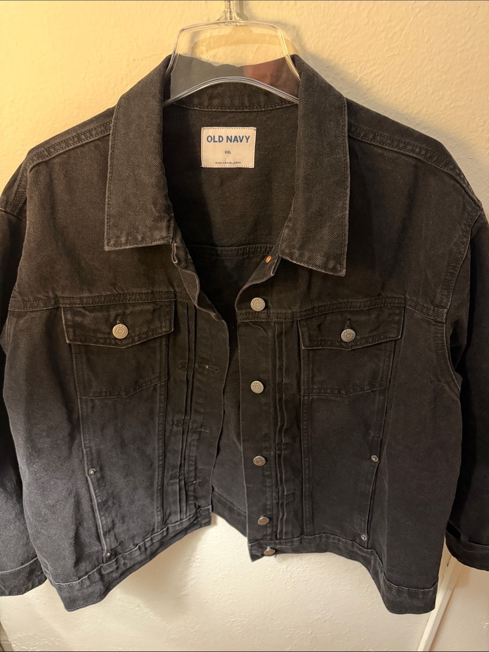 Old Navy Black Denim Trucker Jacket - Women's
